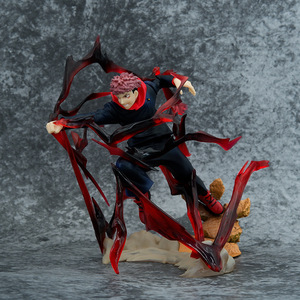 日本アニメ十字海仙キャラクターPVCモデルおもちゃイタドリユージアクションフィギュアコレクションのための戦いの姿勢でブラックフラッシュ - Product Image 2