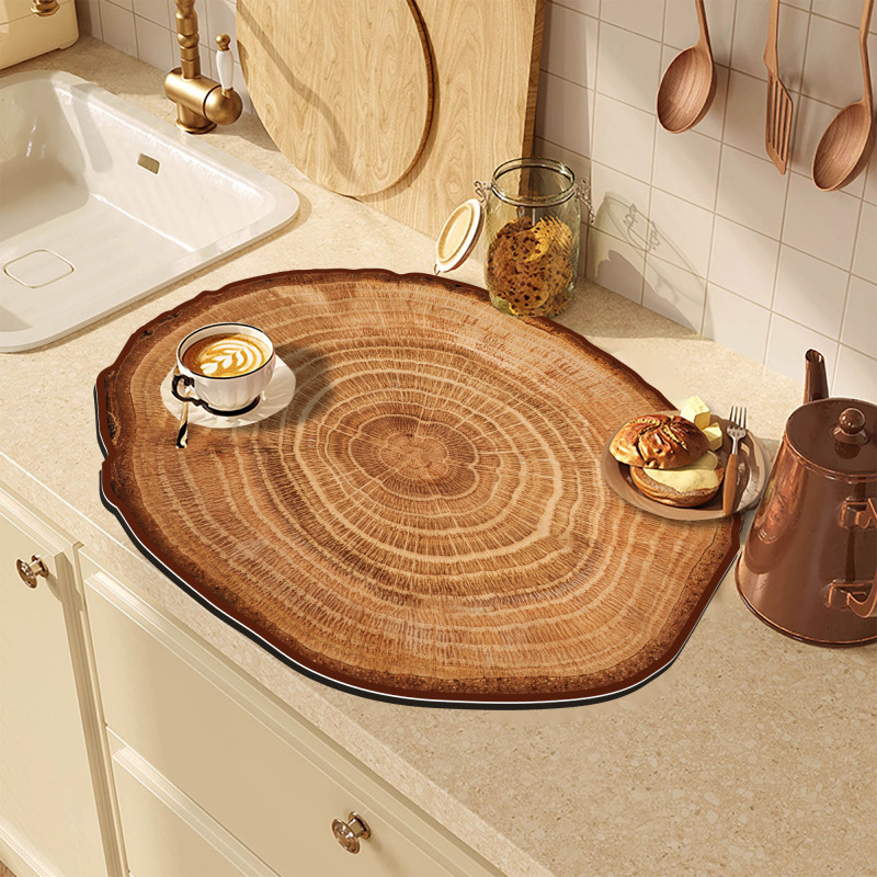 Wood grain annual ring style - D