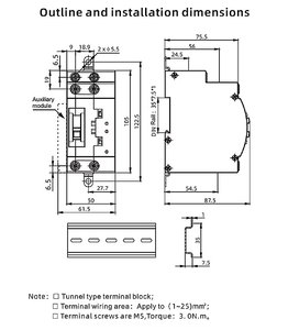 ATS anahtarı otomatik Transfer anahtarı 50/60Hz 220V 2P çift güç otomatik/manuel 63 Amp çift güç geçiş anahtarlama PC tipi - Product Image 4