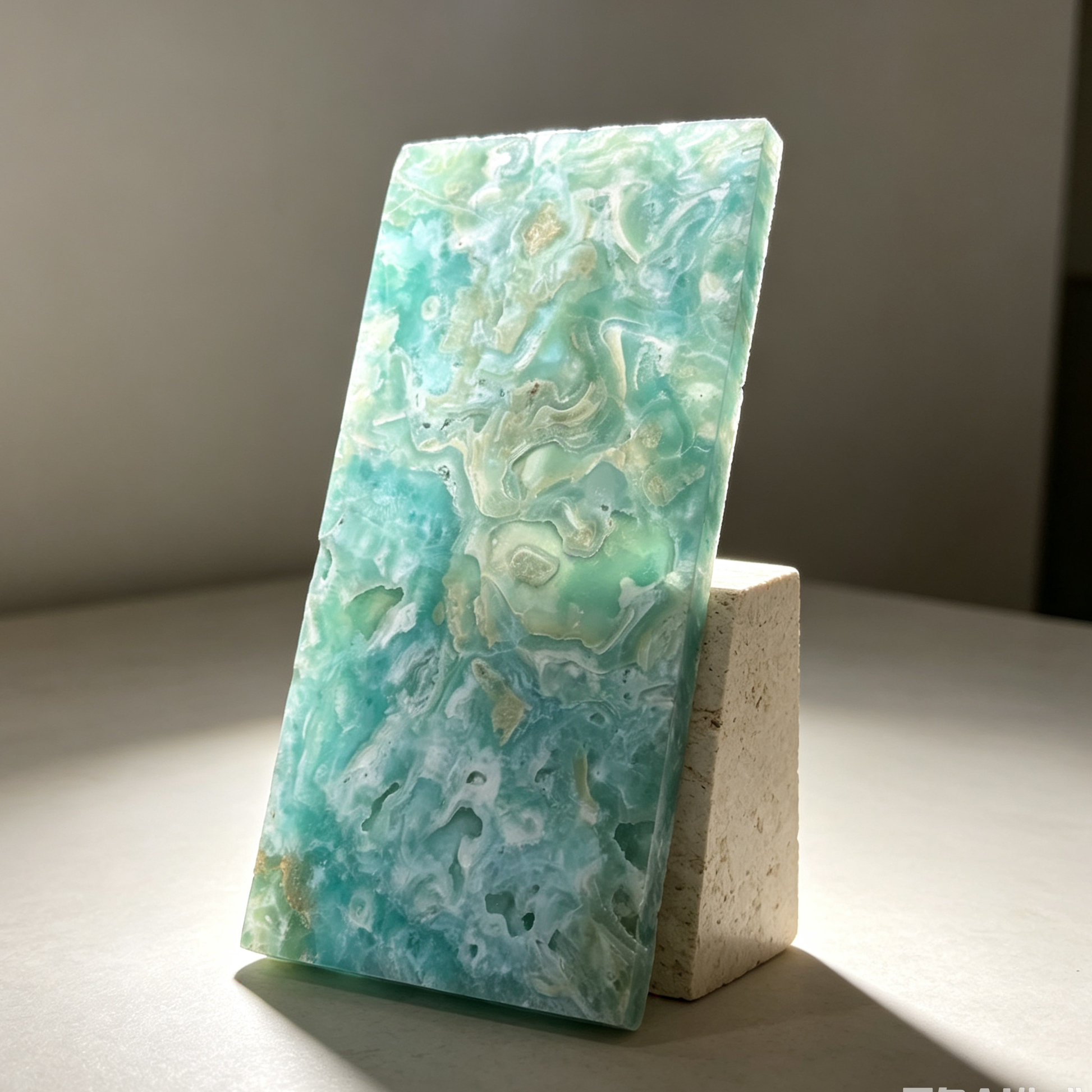 Hemimorphite Polished Slab Slice Plate