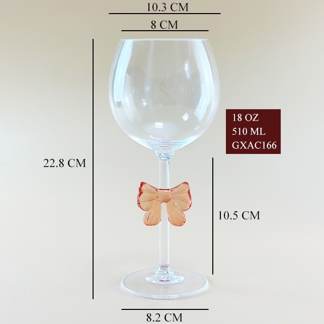Bow mid-post red wine glass