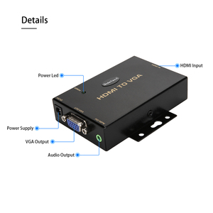 JideTech HDMI至VGA KVM开关转换器，带3.5毫米音频支持1080P，适用于电脑笔记本电脑显示电脑Mac投影仪 - Product Image 2
