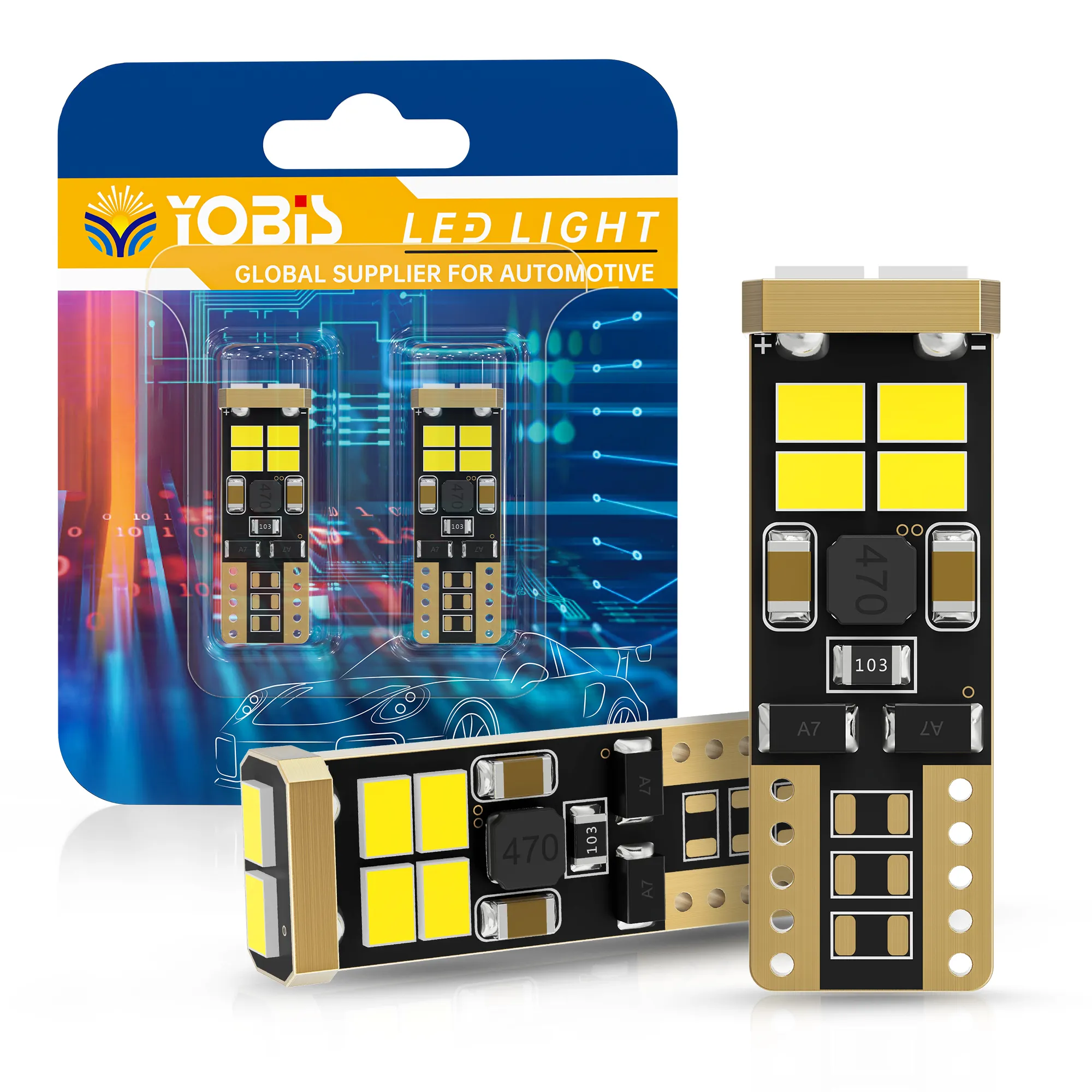 YOBIS aggiornamento Super luminoso T10 3020 10smd W5W 194 focale LED Canbus senza errore lampada in miniatura auto lettura interna luce di parcheggio