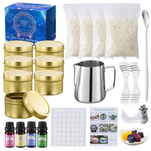 Diy <span class=keywords><strong>Starter</strong></span> อุปกรณ์กระป๋องถั่วเหลืองหอมขี้ผึ้ง Luxury เทียนทำชุดแต่งหน้าชุด