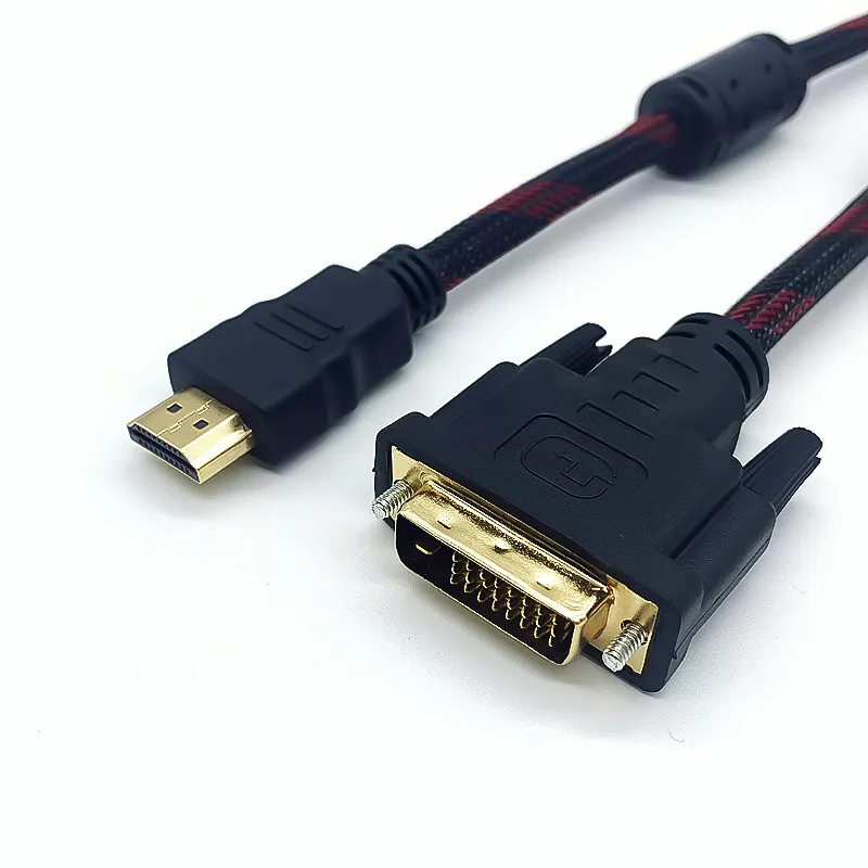 Alta qualidade HDMI para DVI Cabo PVC 1080P Full DVI-D Male para HDMI Masculino Cabo Adaptador para PS4 PS3 xBox Placa Gráfica