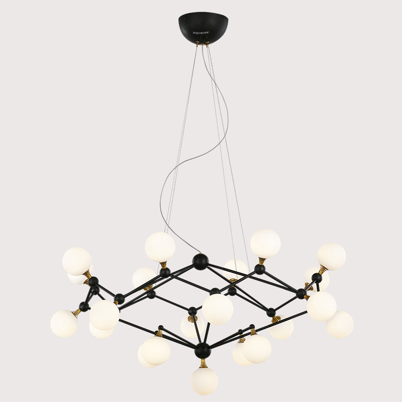 Modern Nordic Decorative Magic bean glass ball chandelier light ceiling pendant lamp for bedroom
