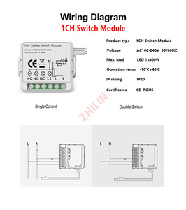 Tuya Mini Smart Life Switch Module Zigbee Wifi Реле Переключатель с пультом дистанционного управления Tuya с сухим контактом - Product Image 2