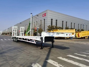 车辆主工厂定制3轴30T 13/16吨Lowboy半挂车钢低床卡车拖车低床拖车