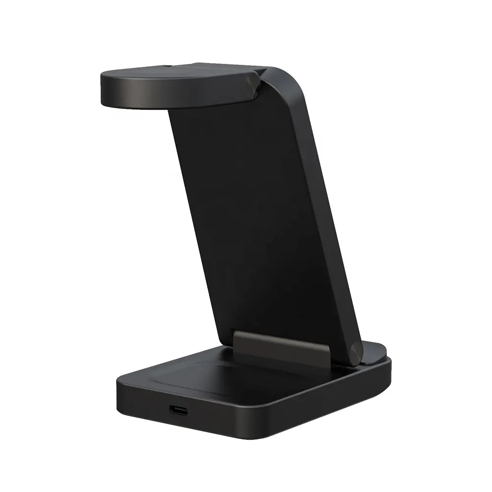 Il più nuovo supporto di ricarica per telefono Wireless 3 In 1 pieghevole 15W 10W Qi 3 In 1 caricabatterie Wireless pieghevole per telefono cellulare Samsung