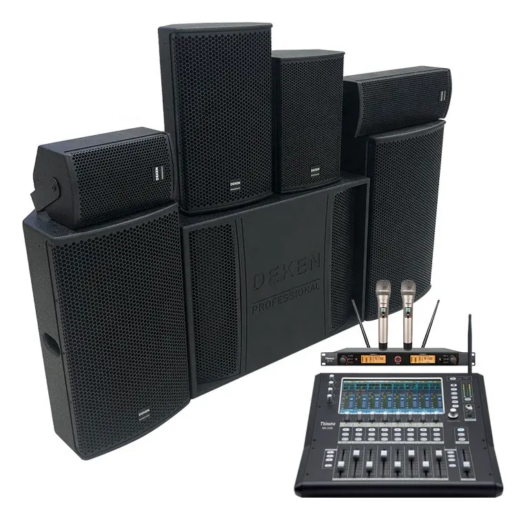 DEKEN FLEX T15 Speaker profesional, sistem Audio suara 15 inci Speaker luar ruangan panggung penuh frekuensi Loudspeaker