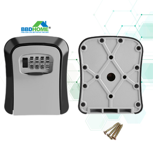 BBDHOMEプラスチック製壁掛け4桁コードマウント緊急パスワードキーロックボックスホームストレージキーロックボックス - Product Image 1