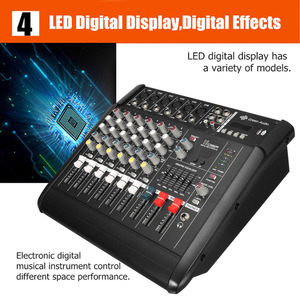 GAX-602D мощный микшер USB 6-канальный усилитель dj аудио микшер поддержка USB карты памяти для производительности семьи - Product Image 5