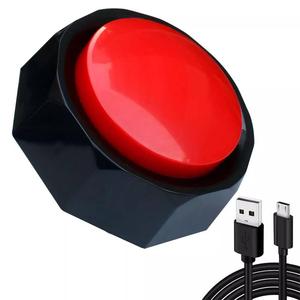 <strong>Custom</strong> USB <strong>Easy</strong> Recordable Sound <strong>Button</strong> Your Own <strong>Button</strong> Big Red <strong>Button</strong> <strong>With</strong> Type C Cable Uploading Audio Files - Product Image 1