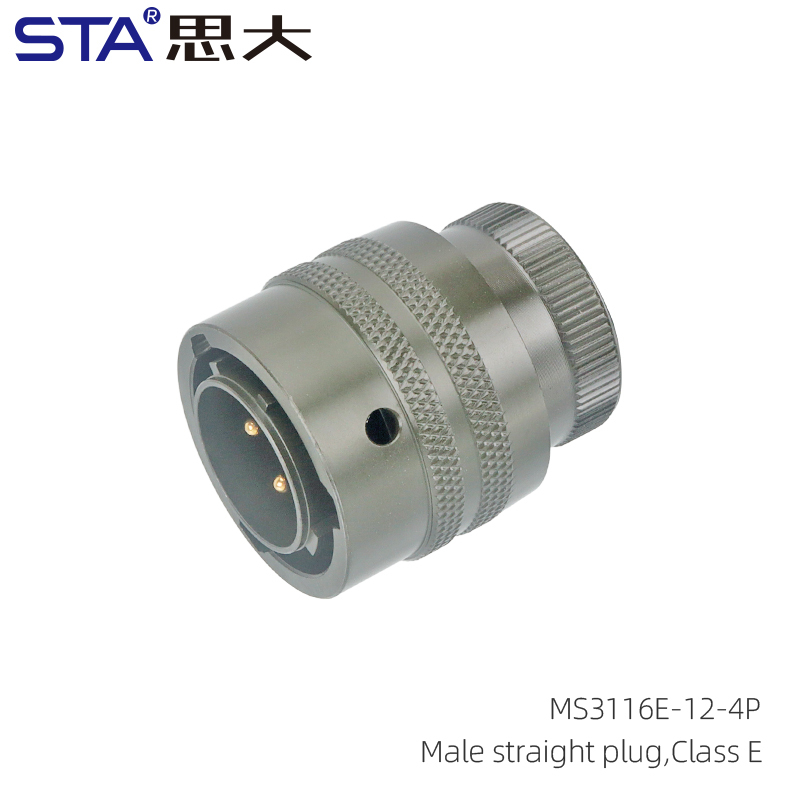 MS3116E-12-4P Conector macho recto, Clase E