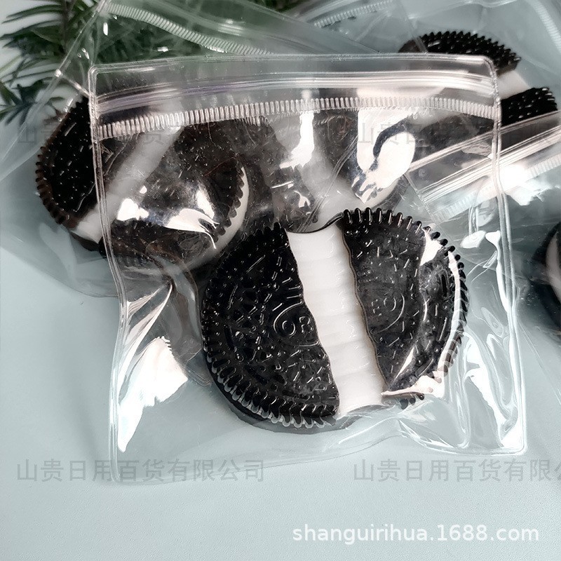 Flujo corazón oreo negro-accesorios aleatorios