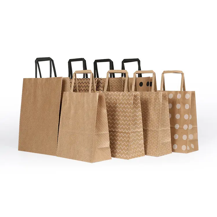 Sacs cadeaux personnalisés en papier kraft de haute qualité, sac en papier kraft personnalisé OEM