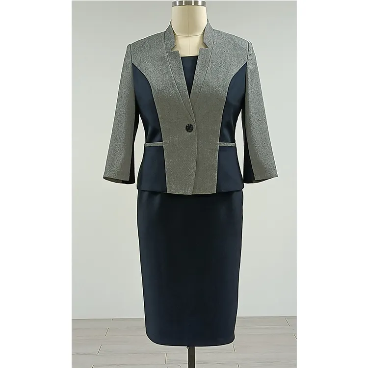 Roupa formal de escritório plus size para mulheres, uniforme de terno de negócios