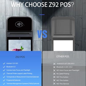Z92 Handheld Rugged Android 12,0 Pos Machine con Qr Code Scanner 4G Android Pos System con impresora - Product Image 3