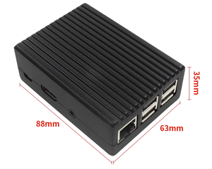 Raspberry Pi 3 B-type Raspberry Pi 3B/3B + carcasa de aleación de aluminio carcasa blindada de disipación de calor