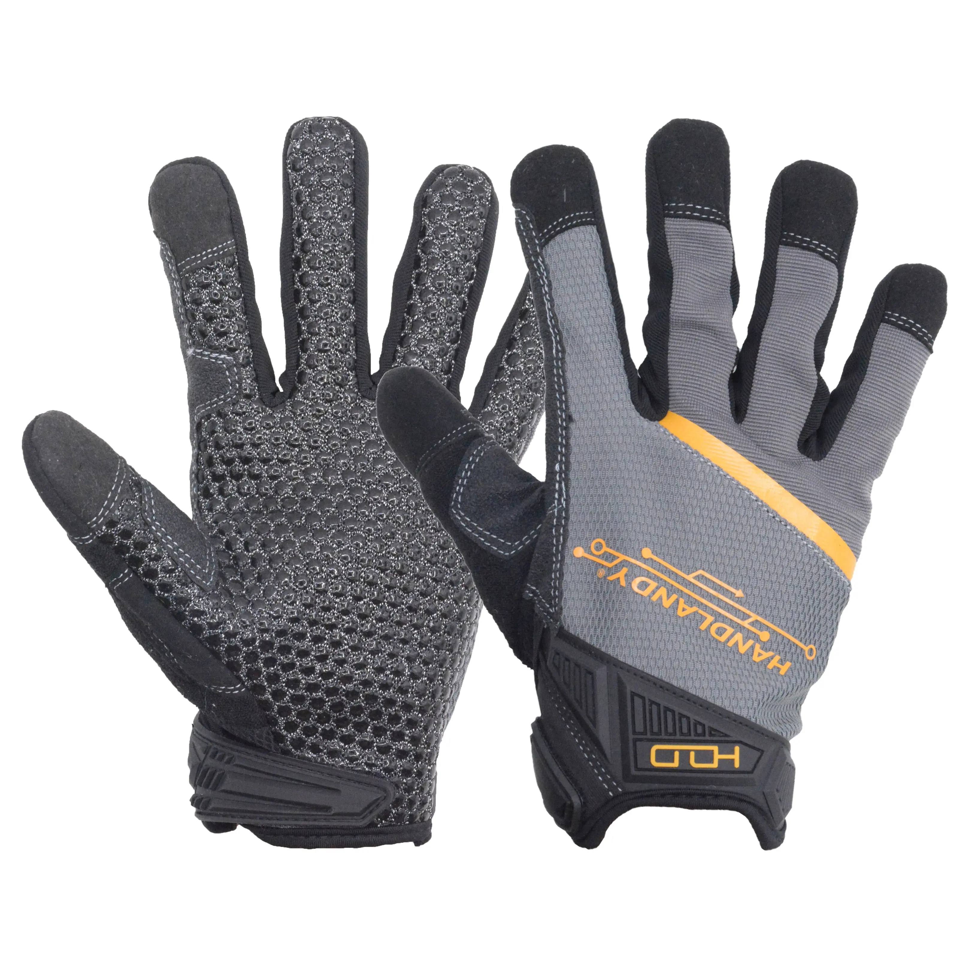 PRI zwarte anti slip outdoor aramid silicon grip cut niveau 5 veiligheid handschoenen