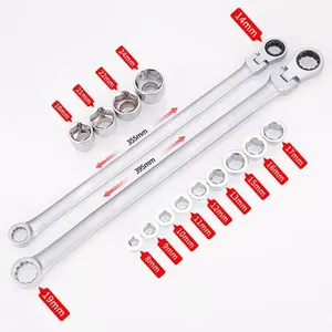 GTYPROカスタマイズ可能なOEMツールセット15個エクストラロングラチェットレンチフレキシブルヘッドマルチ仕様ソケットツールキット最小 - Product Image 6