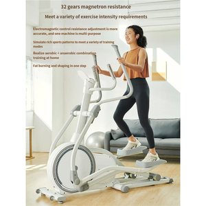 Máy tập thể dục elip gấp gọn màu trắng thiết kế mới năm 2025 với hệ thống phanh từ tính, máy tập thể dục di động - Product Image 5