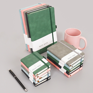 Venta al por mayor personalizado A5 con correa elástica PU diario cuaderno impreso marca Logo diario Bloc cuaderno de notas de cuero PU - Product Image 5