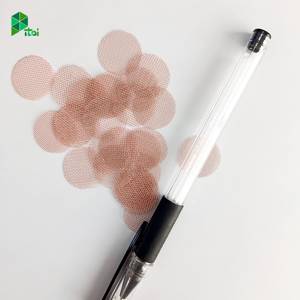 Saf Cu 99.9% bakır 20 40 60 80 100 örgü yuvarlak daire düz bakır örgü dokuma tel tel örgü elek filtre disk - Product Image 1