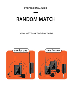 GAW-107B UHF System Kit Portable Cordless <strong>Mic</strong> Set Headset Lavalier Beltpack Transmitter Receiver Built-in 5-speed Wireless <strong>Mic</strong> - Product Image 4