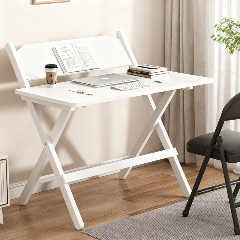 80*40 Snow Mountain White Study Desk - 4-Level Height Adjustment