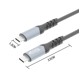 10Ft Usb-C на Usb-C кабель 240W 96W 68W Usb 4,0 3,0 дорогой двойной тип C 6A черная ткань зарядные кабели для передачи данных - Product Image 2