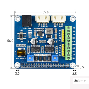 Schrittmotor HAT HR8825 treibt zwei Schrittmotoren bis 1/32 Mikros chritt für Raspberry Pi 5 4B 3B 3B Zero 2 W 1.3 an