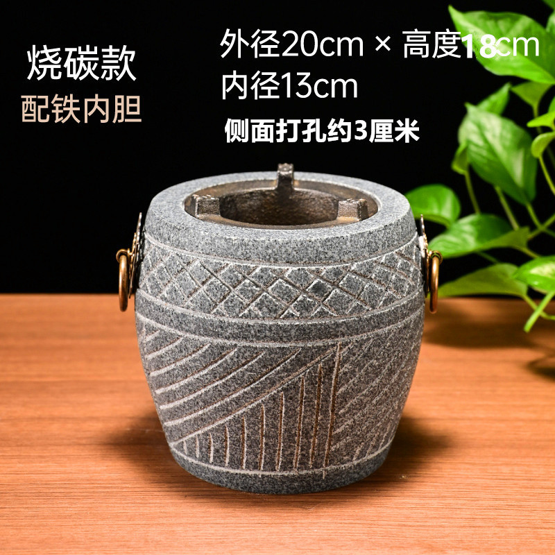 Handmade stone stove, model Y (with iron inner liner)