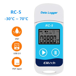Elitech-Registrador de datos de temperatura mini USB, Registrador de temperatura de plástico con sensor NTC personalizable OEM - Product Image 2