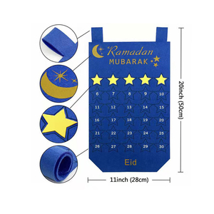 Customized Felt Ramadan Advent Countdown Calendar With Stars - Product Image 2