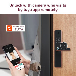 Cerradura de puerta inteligente con batería AA, pantalla Hd, Tuya, Wifi, contraseña de huella dactilar para exteriores, puerta, videoportero, cámara de intercomunicación, cerradura Digital - Product Image 5