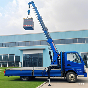Nhỏ 1ton điều khiển từ xa Xe tải cẩu gấp Boom Lift máy với tầm nhìn cao <span class=keywords><strong>Crane</strong></span> Pickup - Product Image 5