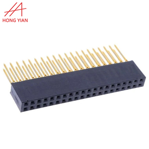 Pitch 2.54 mm 0.10&quot; Double Row 2x20 Pin 40p <strong>PCB</strong> Female Header Receptacle Press-fit Long Tail 12.2mm Strip PC104 <strong>Connector</strong> - Product Image 1