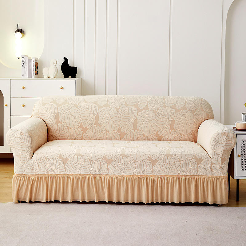 Jupe grande feuille - beige