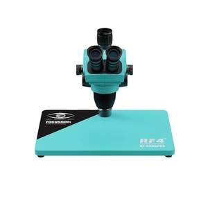 RF4-Microscopio estéreo trinocular para teléfono, herramienta de reparación de PCB, lente 0.5X, con zoom de 9 velocidades, digital, 6,5-65X, zoom ajustable - Product Image 1