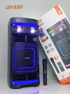 QS-6816 canale singolo di alta qualità per altoparlante Bluetooth per feste e palco all'aperto con illuminazione a LED RGB e suono dei bassi - Product Image 2