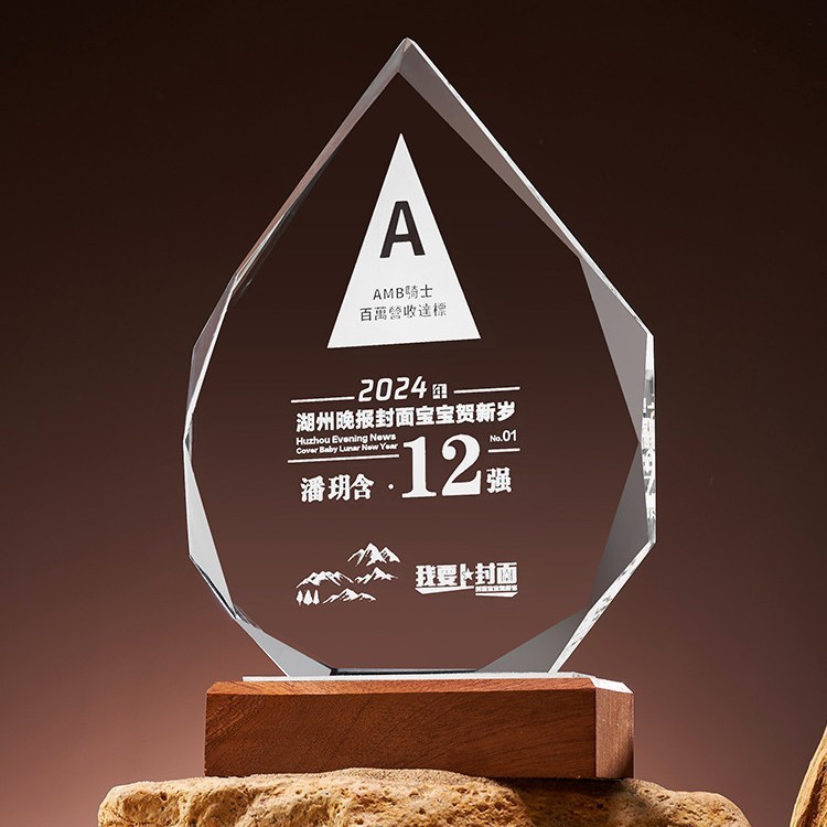 Trofeo goccia d'acqua 22 cm 13 cm