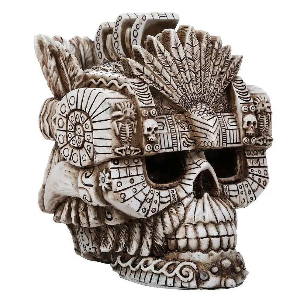 Personalizada de alta calidad artesanías hechas a mano estatua personalizada proveedores de construcción figura de juguete figurita 3D forma hecha calaveras de resina