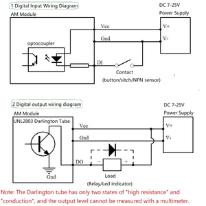 Amioa08 8di-8do <span class=keywords><strong>optocoupler</strong></span> đầu vào <span class=keywords><strong>uln2803</strong></span> đầu ra RS485 3kv bị cô lập bảng truyền thông PLC mở rộng mô-đun - Product Image 4