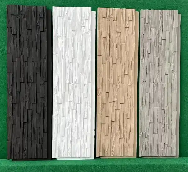 Fábrica de moda Venta al por mayor Precio de fábrica Pu Rock Chapa Exterior Panel De Pared 3D Pu Stone Wall Panel