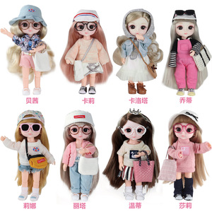 かわいい16cmの高さのロールプレイプリンセスダミー女の子のおもちゃ可動関節ドレスアップ可愛い人形ファッションカラフルな素敵な赤ちゃん人形