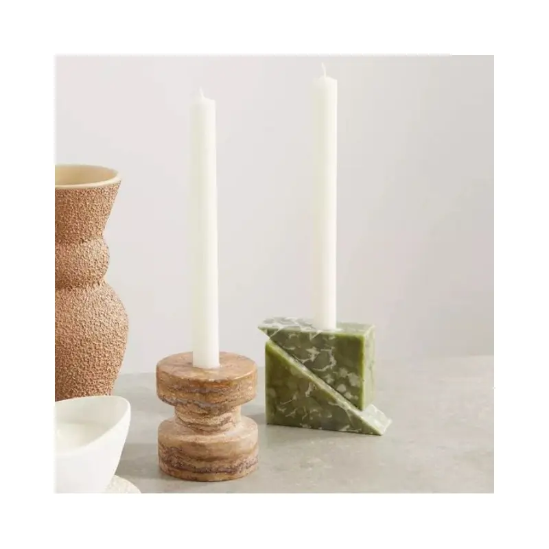 SHIHUI Nordic Home Decor Natural Mármore Homewares Pedra Candle Holder Stand Decoração Mármore Candle Holder