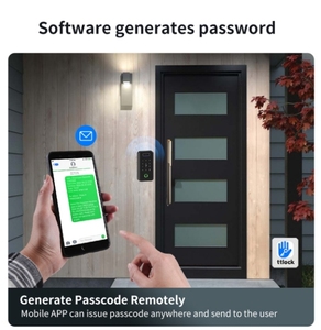 Hotel Office Entrance Video <strong>Intercom</strong> Face Automatic Unlock Card Rfid Reader Fingerprint Smart Door <strong>Access</strong> Control Lock <strong>System</strong>