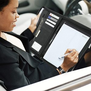 Luxury <strong>Conference</strong> File <strong>Folder</strong> Leather <strong>Folder</strong> Padfolio with <strong>Notepad</strong> Binder Document File Organizer <strong>A4</strong> File <strong>Folder</strong> - Product Image 6