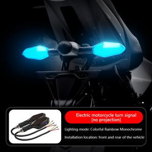 Yüksek kaliteli motosiklet dönüş sinyal ışığı çift renk akan LED dönüş sinyali göstergeler gösterge ışığı motosiklet için - Product Image 3